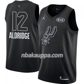 San Antonio Spurs LaMarcus Aldridge 12 2018 Kaikki tähti Jordan Brand Musta Pelipaidat Swingman - Miesten